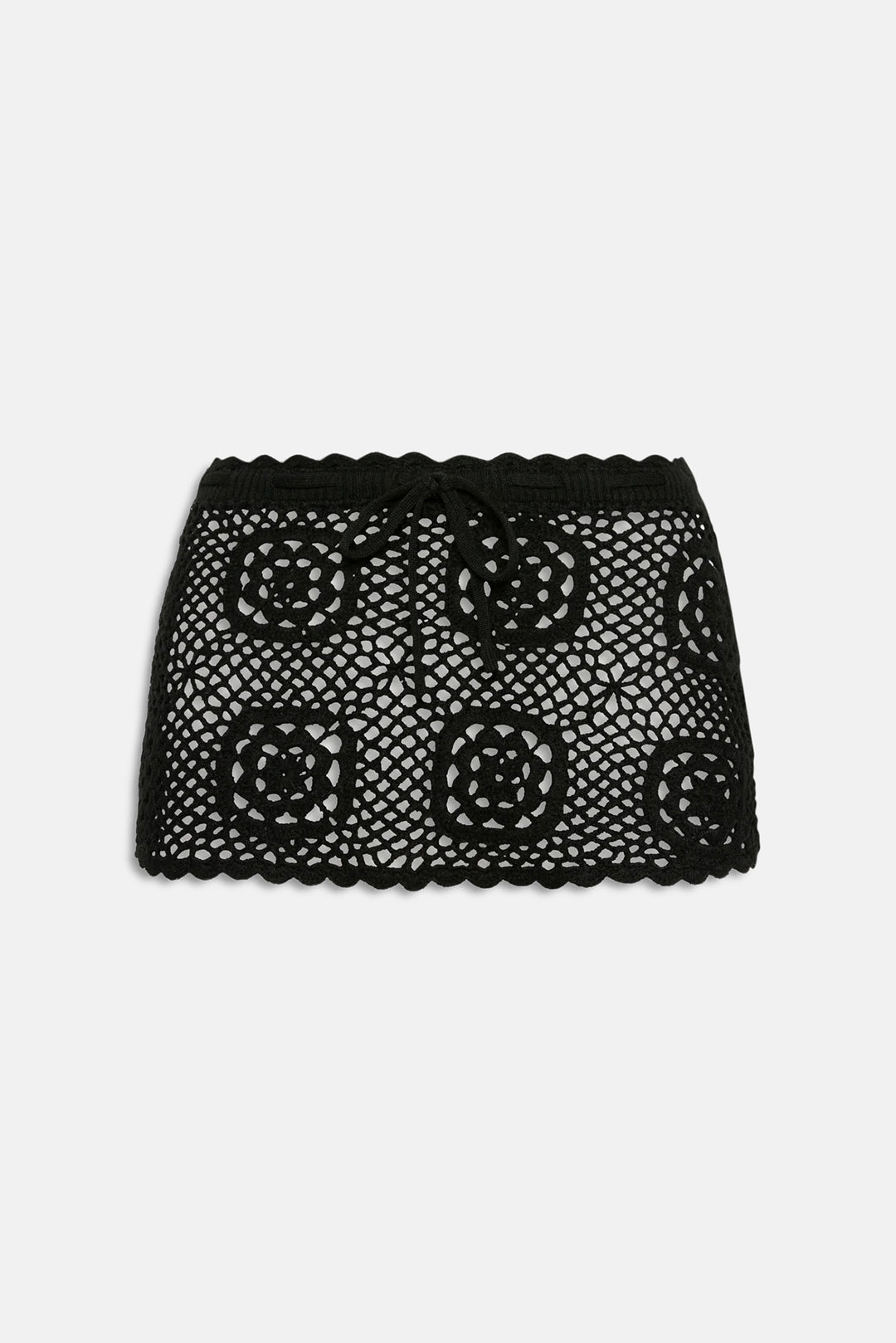 Arlo Crochet Mini Skirt Black
