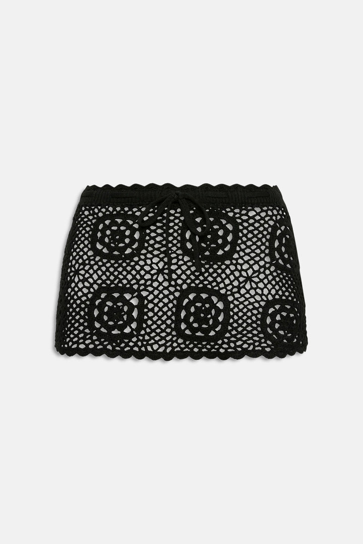 Arlo Crochet Mini Skirt Black
