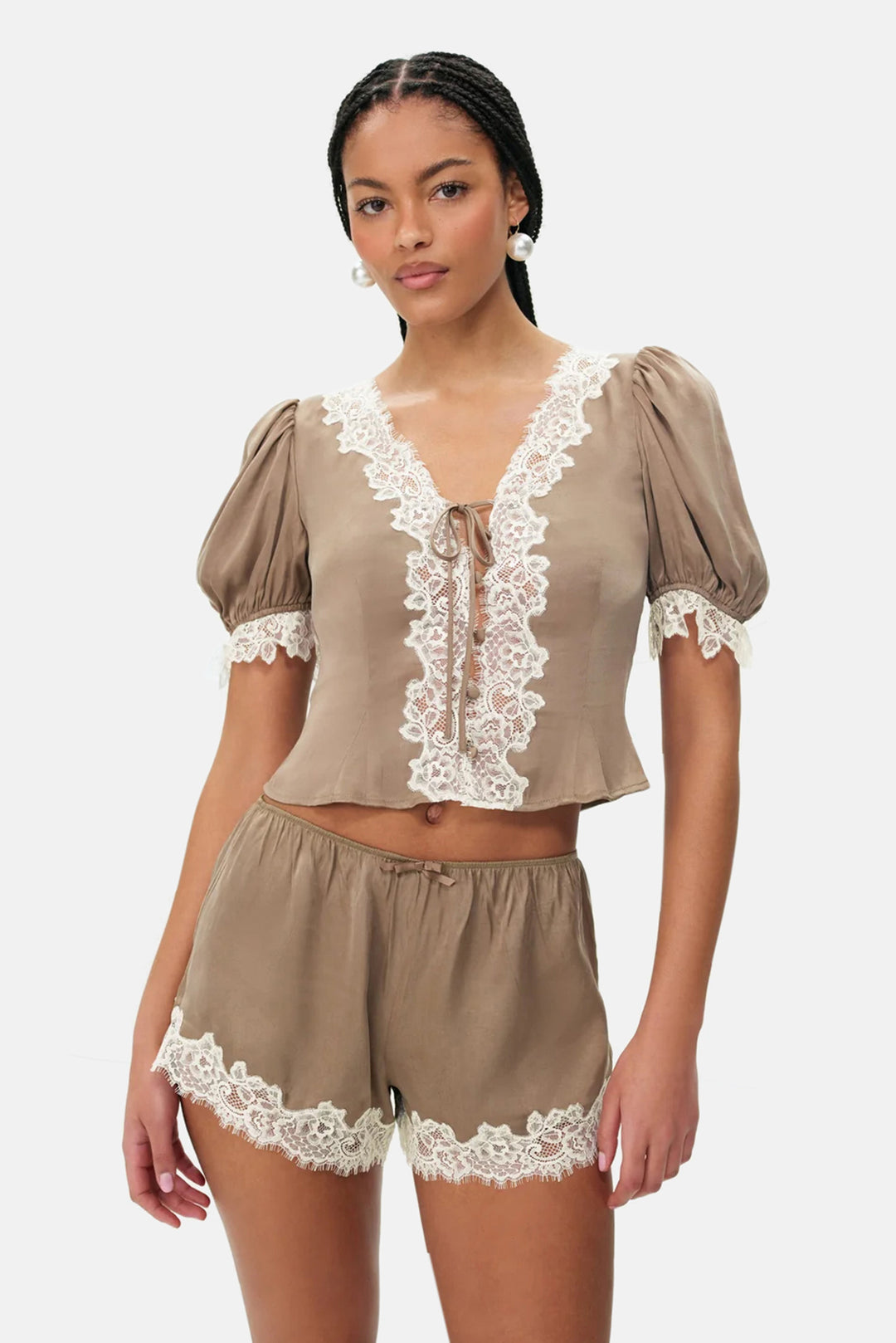 Luna Top Brown