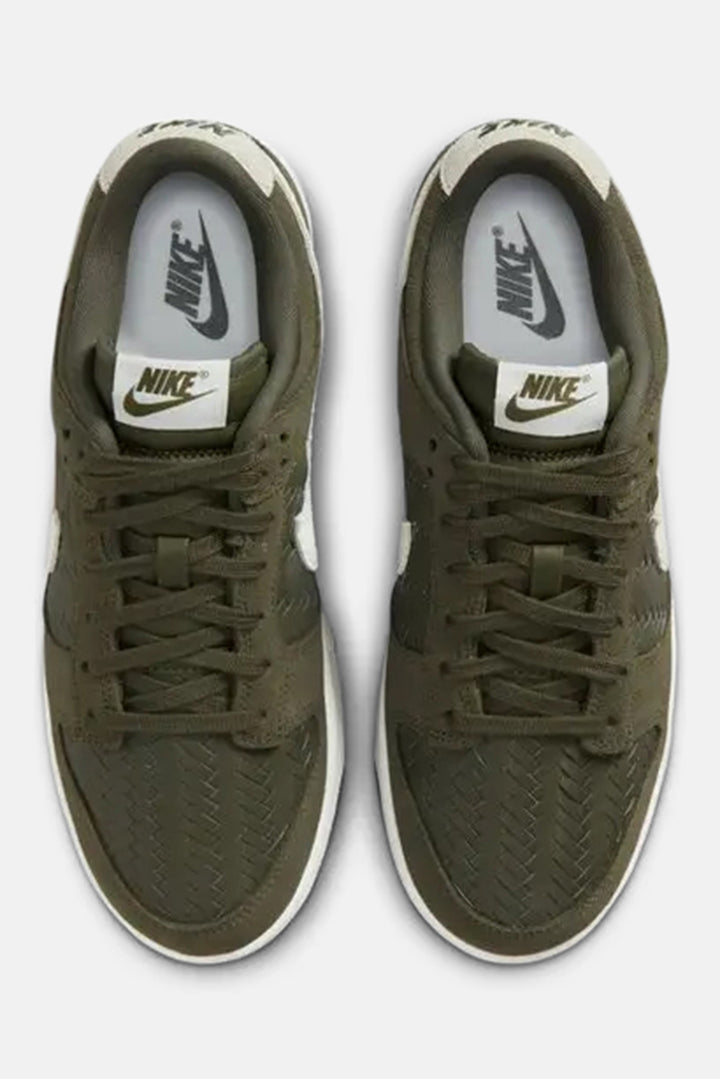Women's Dunk Low Premium SE Woven 'Medium Olive/Gum'