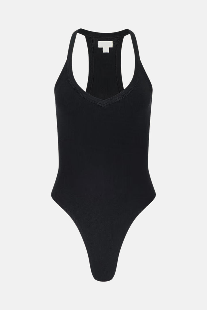 Wrenna Racerback Bodysuit Black