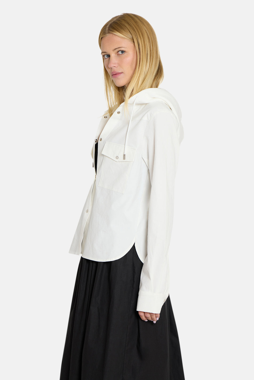 Brenda Shirt White w/ White Hood