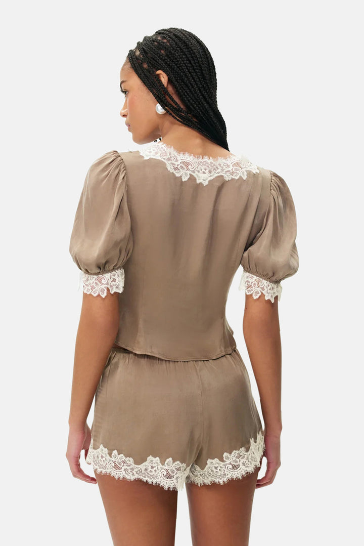 Luna Top Brown