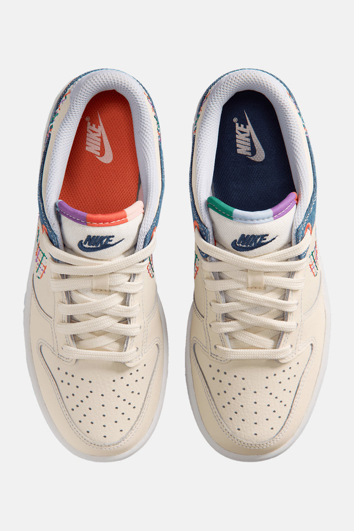 Kid's Dunk Low 'Multi Stitch - Soft Pearl/Blue Denim' (GS)