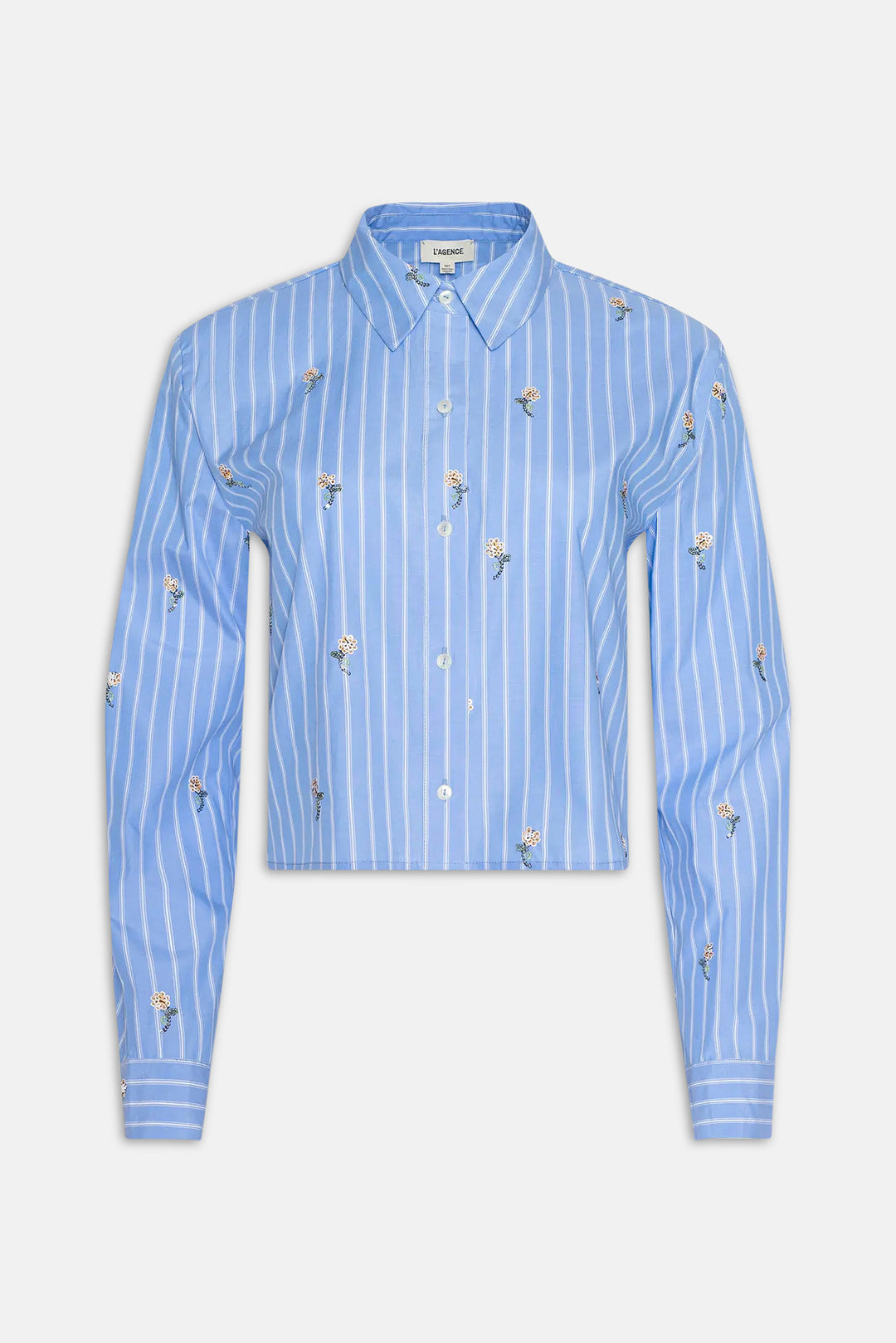 Cosette Sequined Shirt Blue Stripe/Sequin Flower