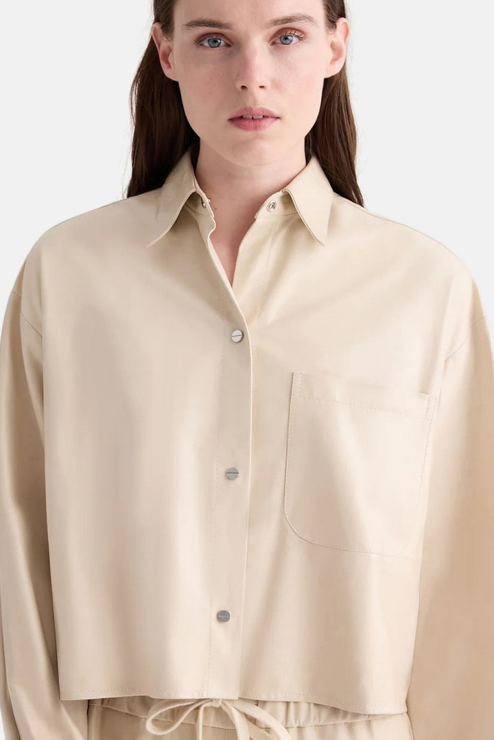 Little Big Joe Shirt in Paper Leather Creme Brulee