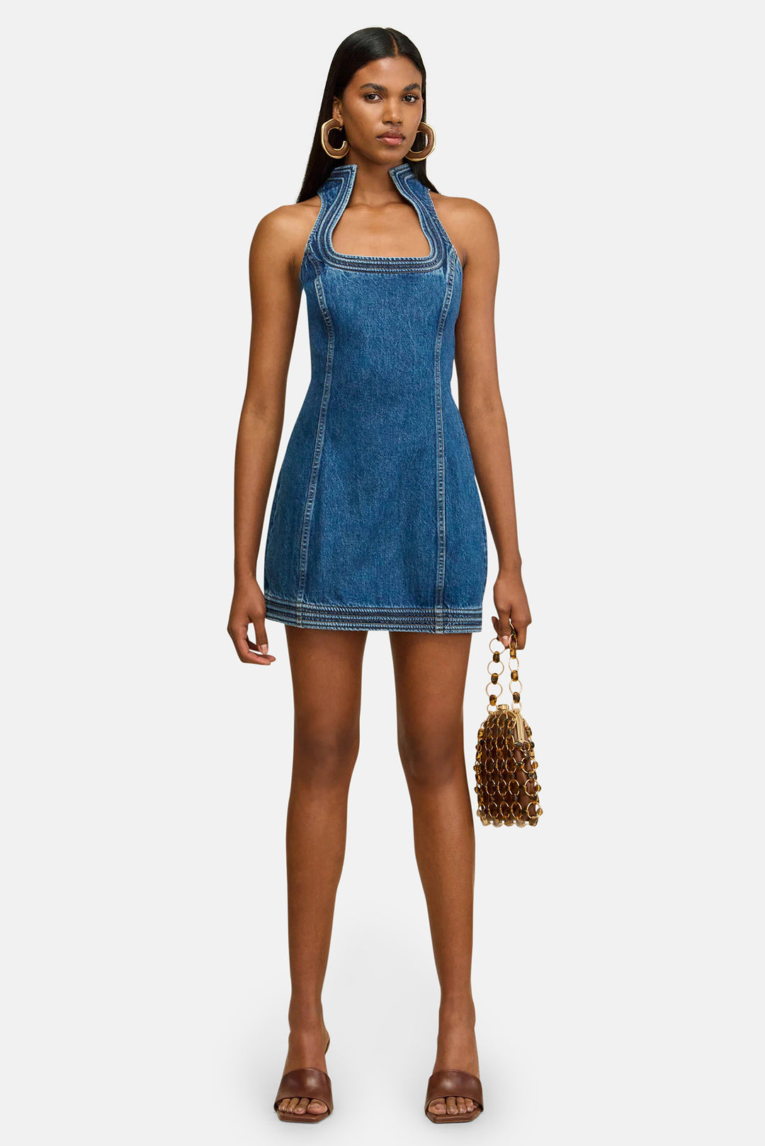 Azura Dress 80s Blue