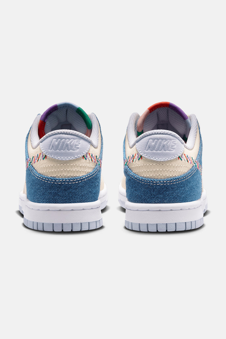 Kid's Dunk Low 'Multi Stitch - Soft Pearl/Blue Denim' (GS)