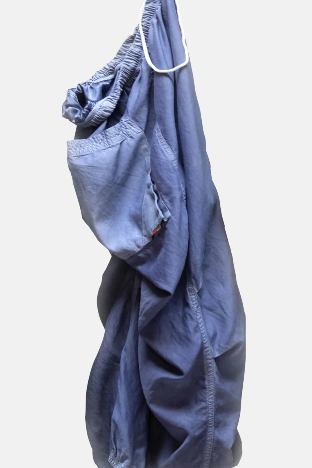 Matte/Satin Loose Drawcord Biggy Pant - Purple Bushes