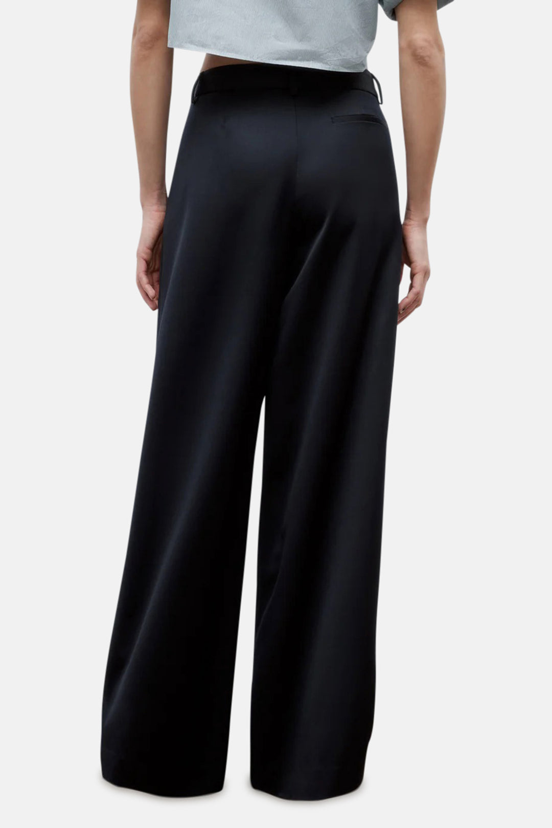 Next Didi Pant in Satin Faced Wool Suiting Midnight