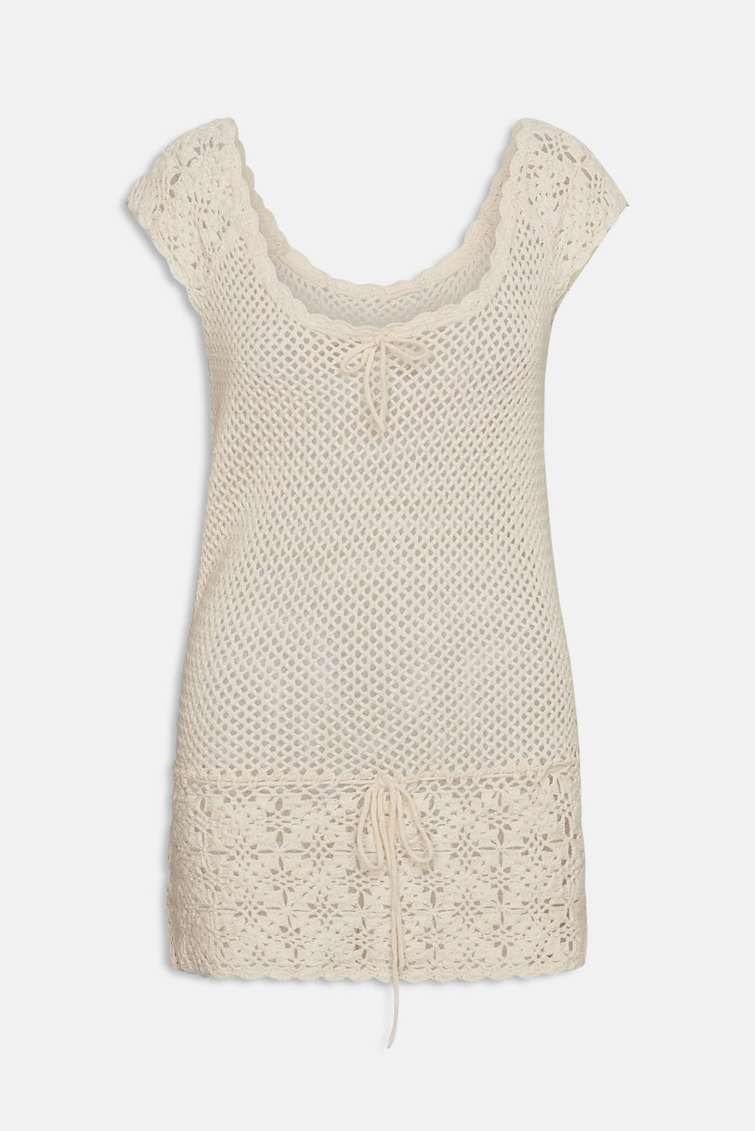 Moss Crochet Mini Dress Sand Dollar