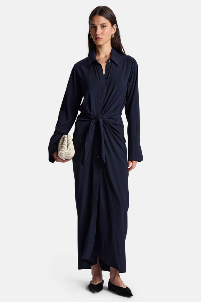 A.L.C. Mila Long Sleeve Wool Shirtdress in Maritime Navy at Nordstrom, Size 0 A.L.C. Mila Long Sleeve Wool Shirtdress in Maritime Navy at Nordstrom, Size 0