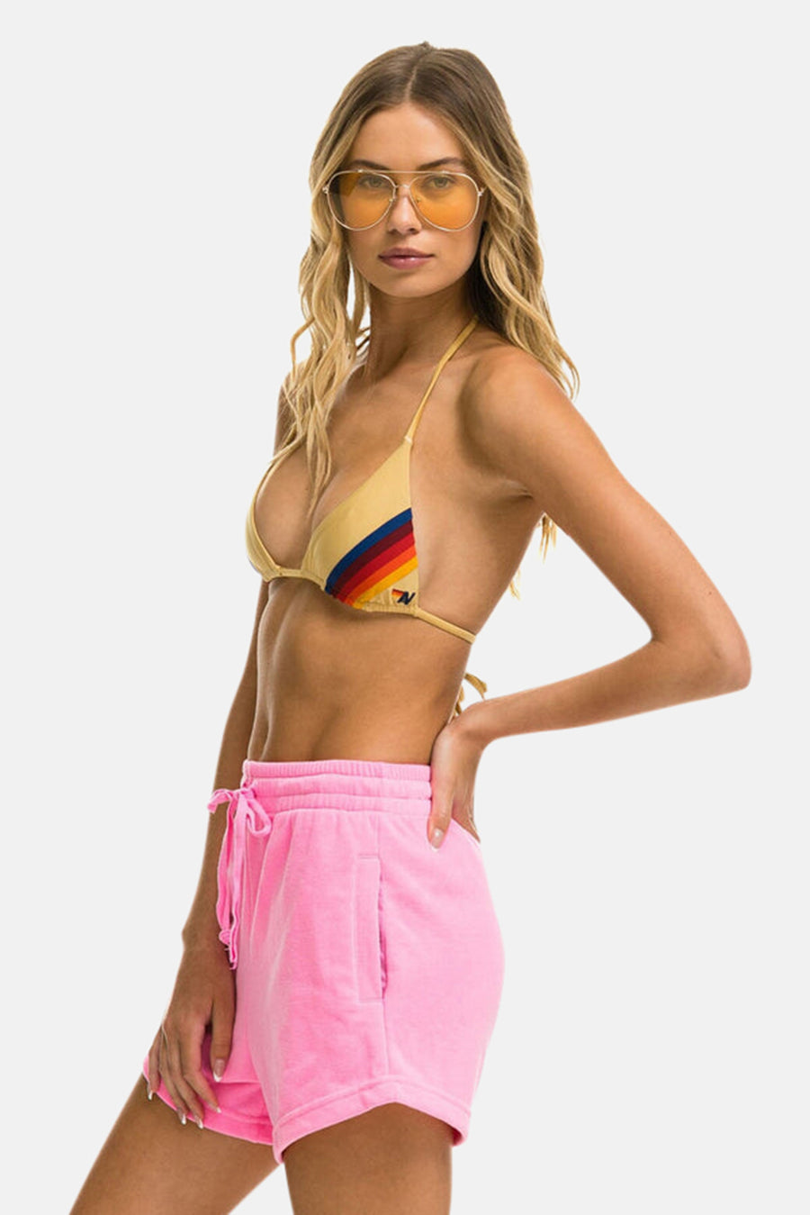 Logo Embroidery Lounger Short Neon Pink