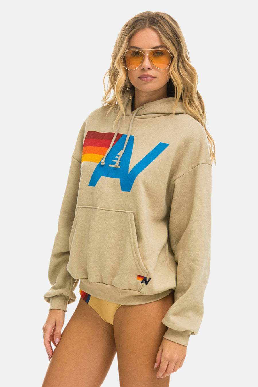 Logo Pullover Relaxed Hoodie Sand