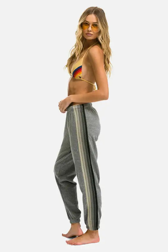 Women's 5 Stripe Sweatpant Heather Grey/Grey