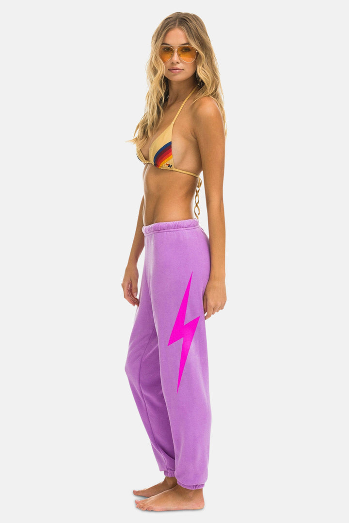 Bolt Sweatpants Neon Purple/Neon Pink