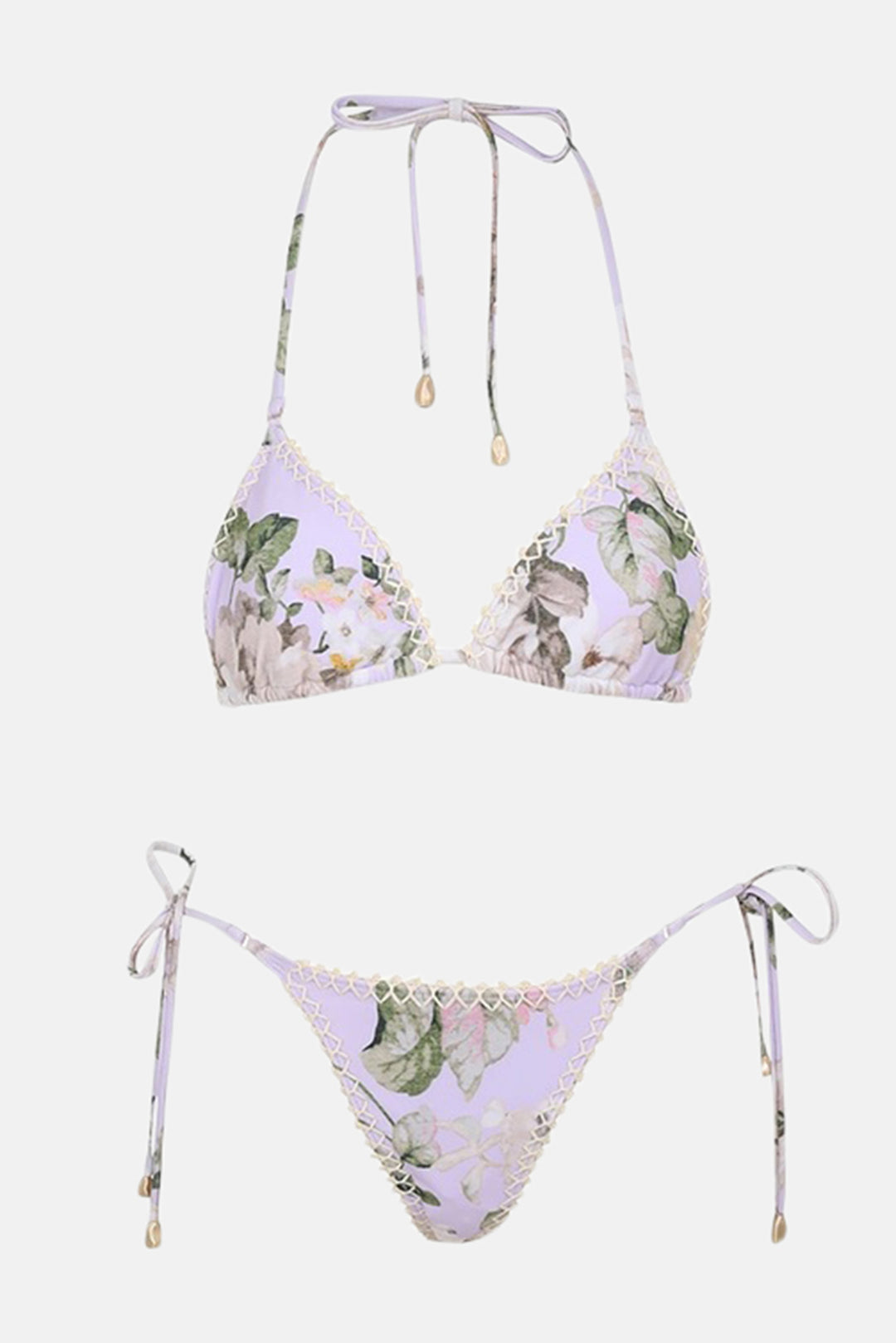 Acacia Crochet Edge Bikini Lilac Floral