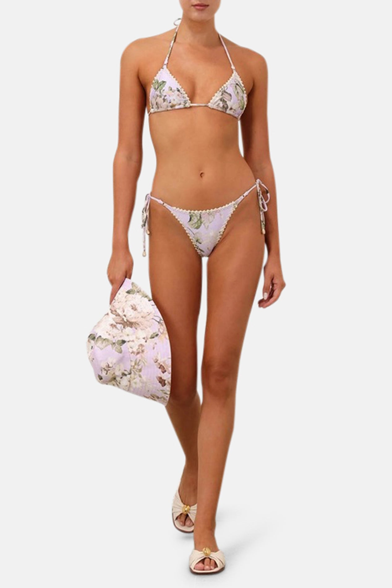 【新品 タグ付】Acka lace layered knit swimwear Zimmermann Acacia Crochet Edge Bikini Lilac Floral – blueandcream