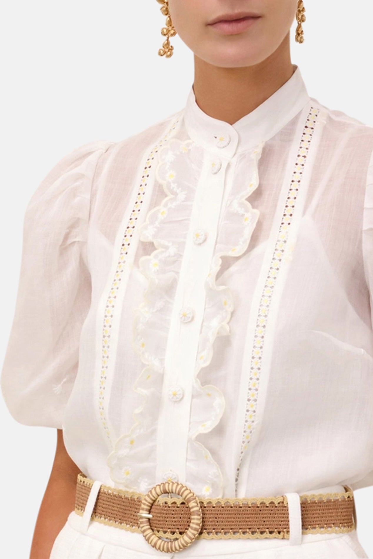Zimmermann Acacia Embroidered Blouse Ivory – blueandcream