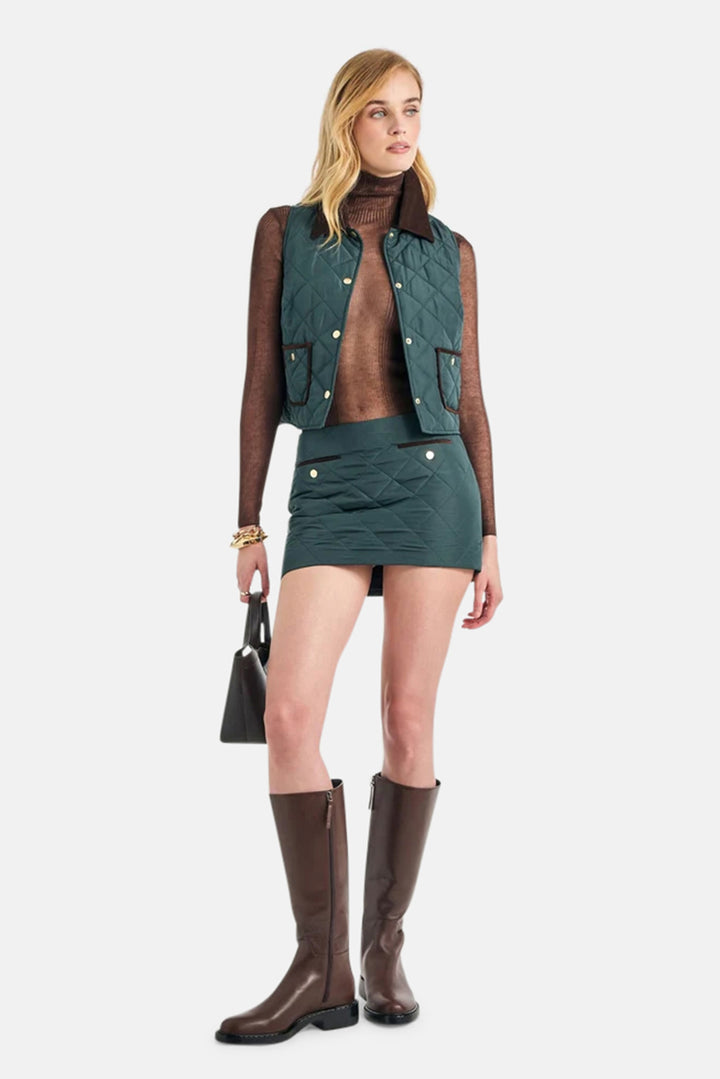 Aida Vest in Evergreen