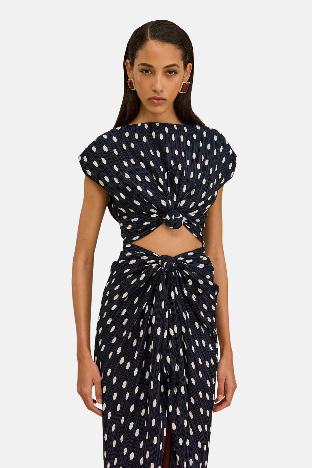Aira Dress Small Dot Deep Lake