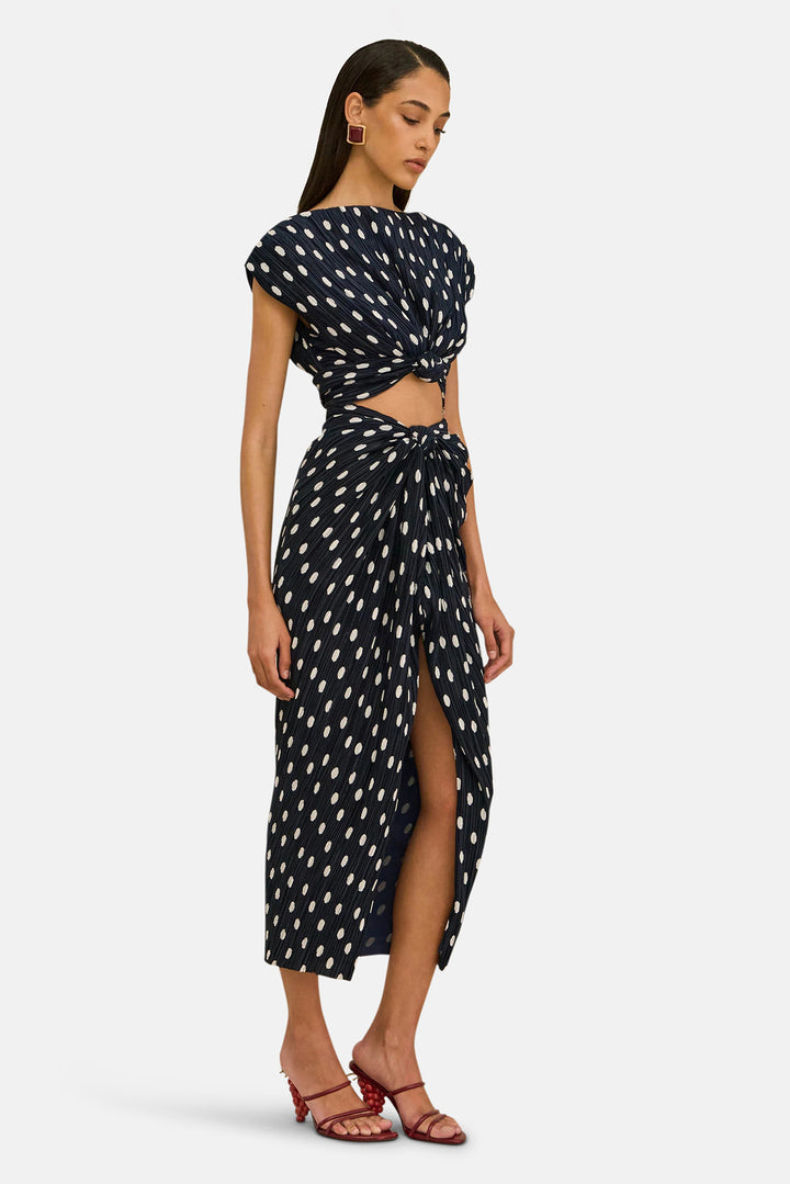 Aira Dress Small Dot Deep Lake