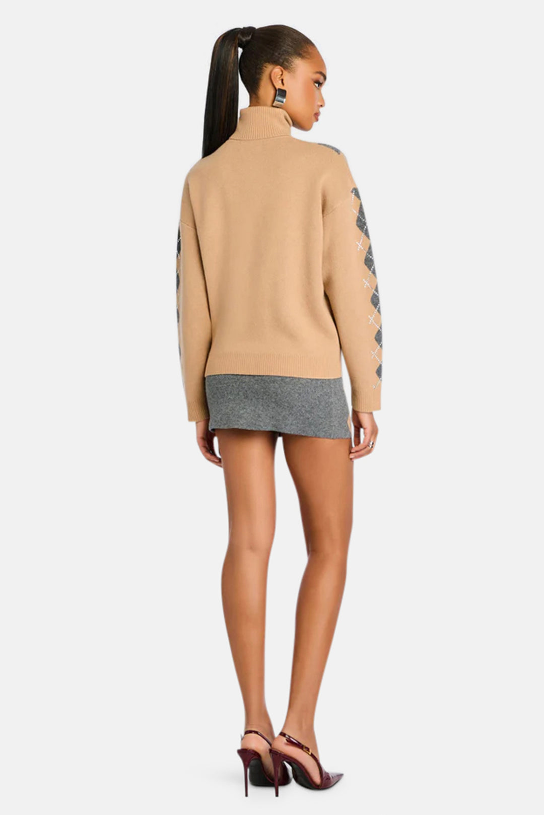 Alberte Embellished Sweater Latte/Dusk
