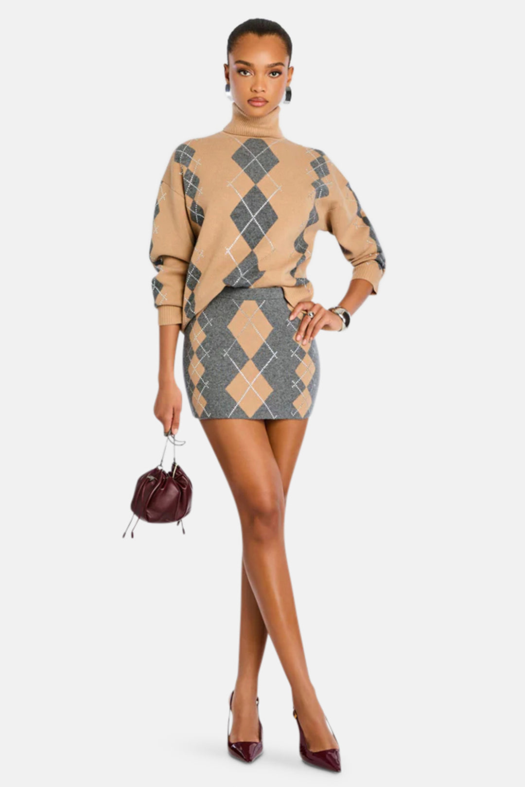 Alberte Embellished Sweater Latte/Dusk