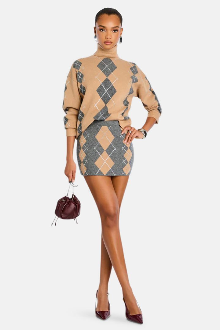 Alberte Embellished Sweater Latte/Dusk