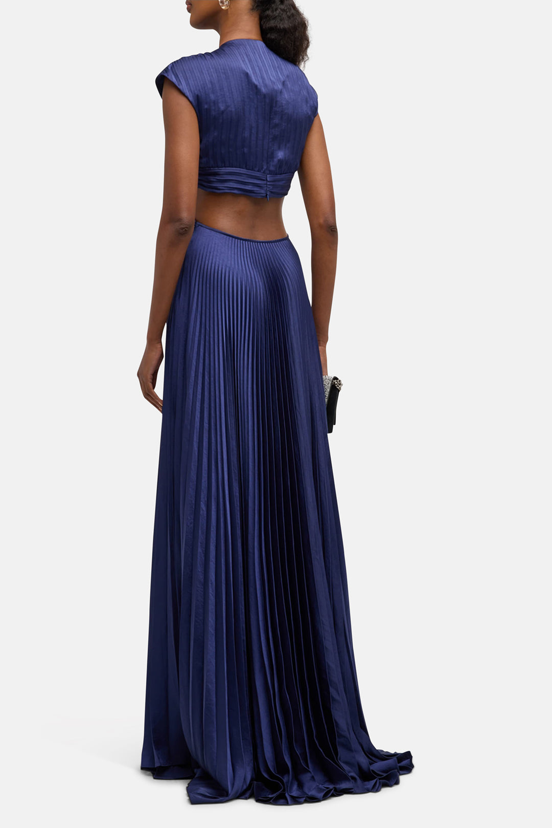 alc alejandra satin pleated dress A.L.C. Alejandra Pleated Cutout Satin Gown Size US12 $795