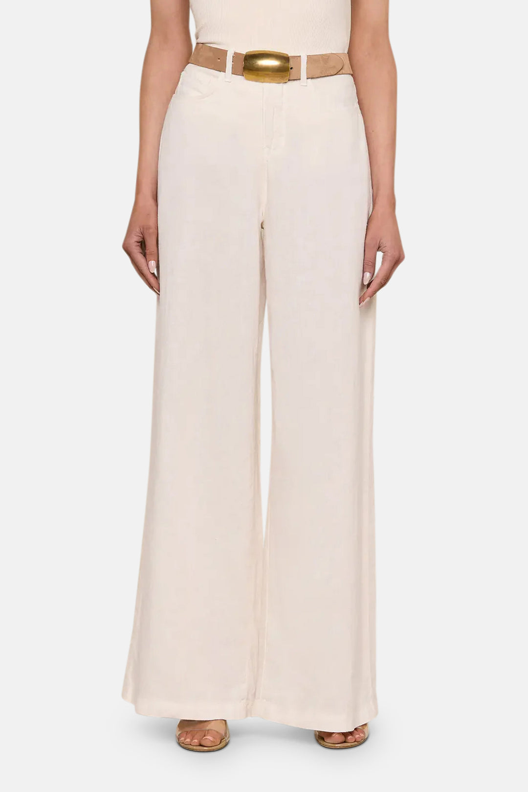 Amara Linen Wide-Leg Pant Vintage White