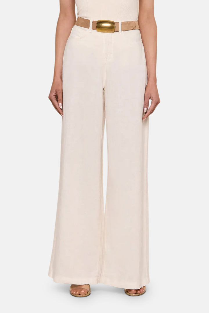 Amara Linen Wide-Leg Pant Vintage White