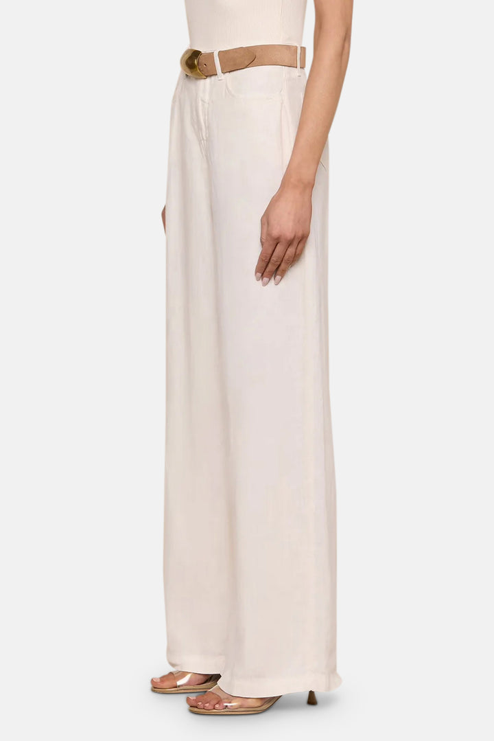 Amara Linen Wide-Leg Pant Vintage White