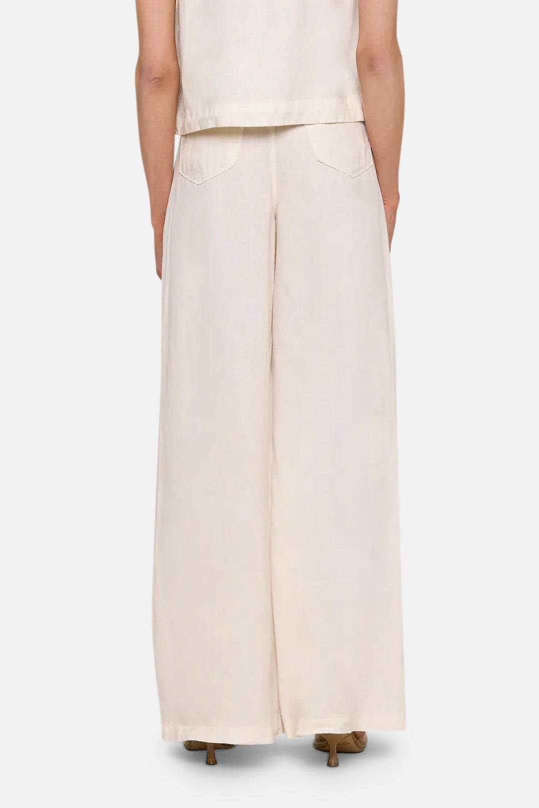 Amara Linen Wide-Leg Pant Vintage White