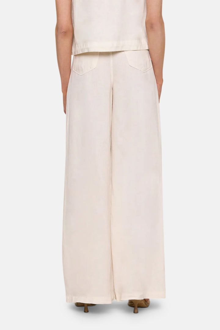 Amara Linen Wide-Leg Pant Vintage White