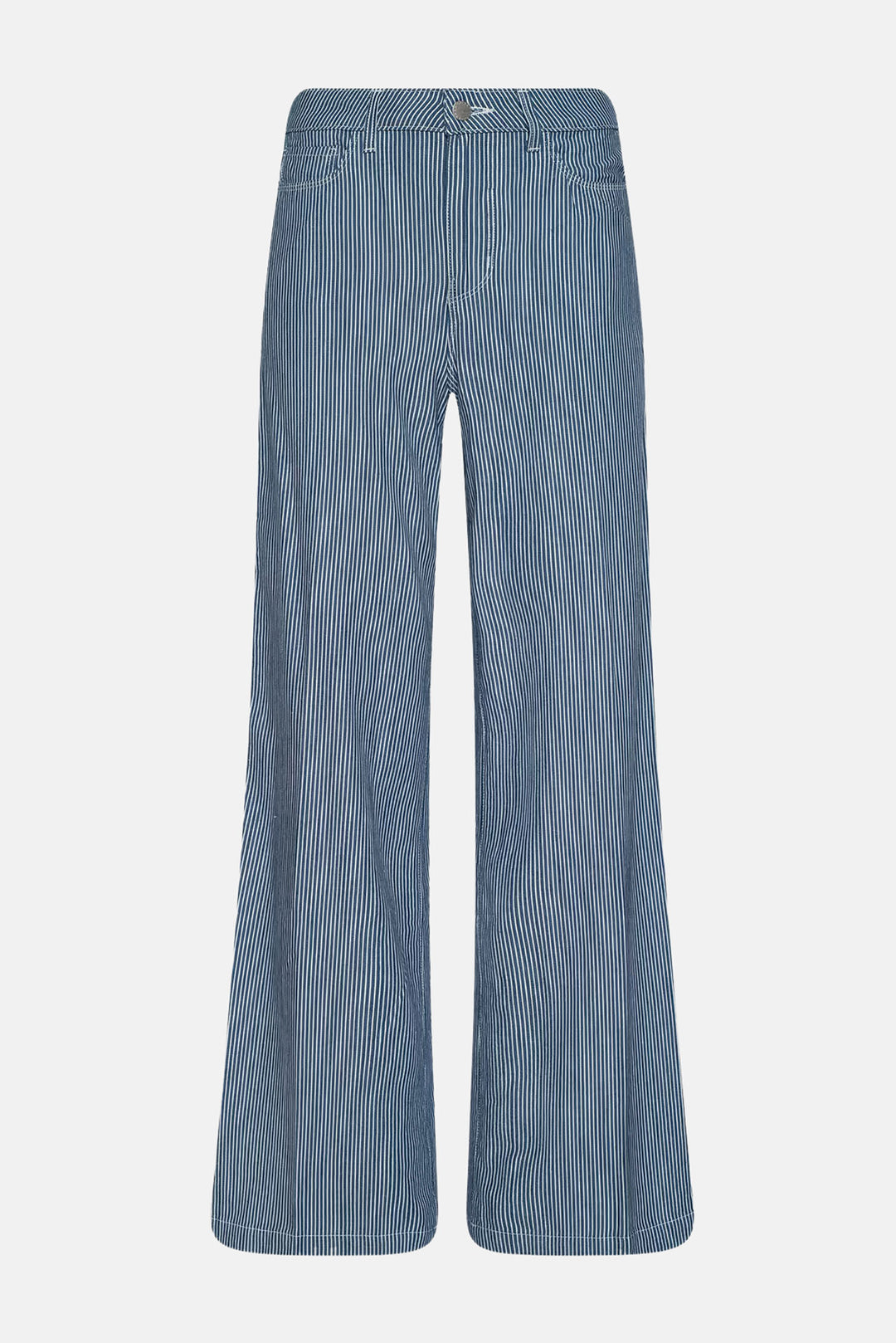 Amara Wide-Leg Pant Azure Blue Stripe