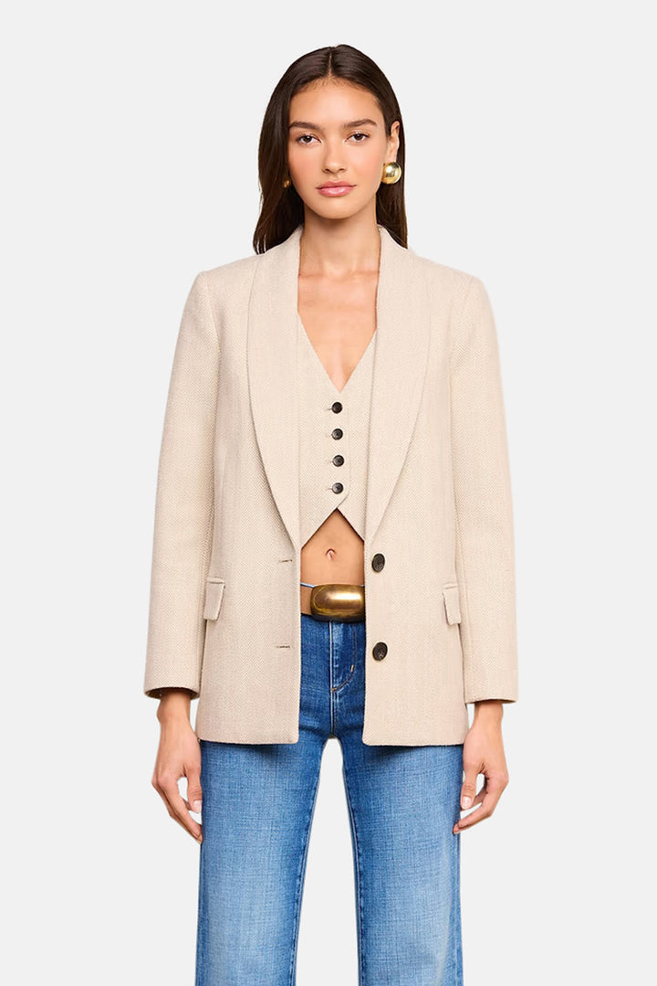 Amelie Blazer Cappuccino/Ivory Tweed