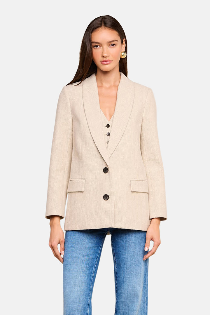 Amelie Blazer Cappuccino/Ivory Tweed