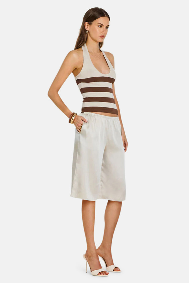 Amira Knit Tank Almond / Cocoa Brown