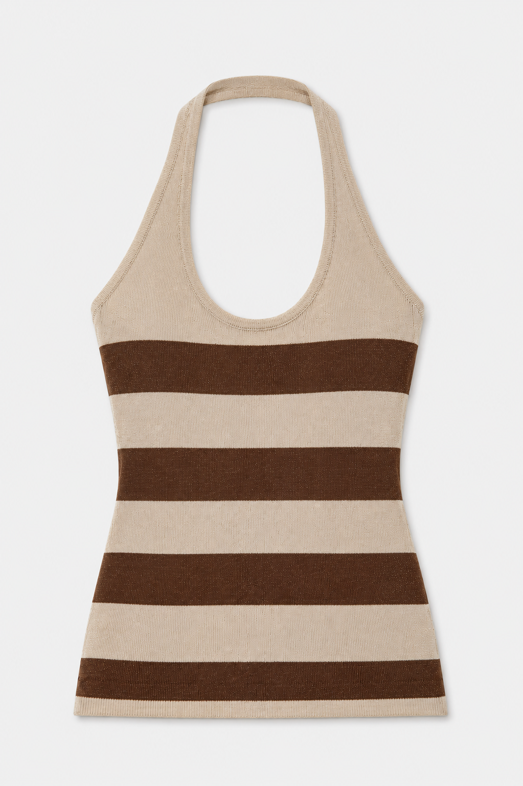 Amira Knit Tank Almond / Cocoa Brown