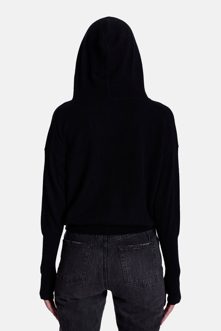 Amy Cashmere Zip Hoodie Black