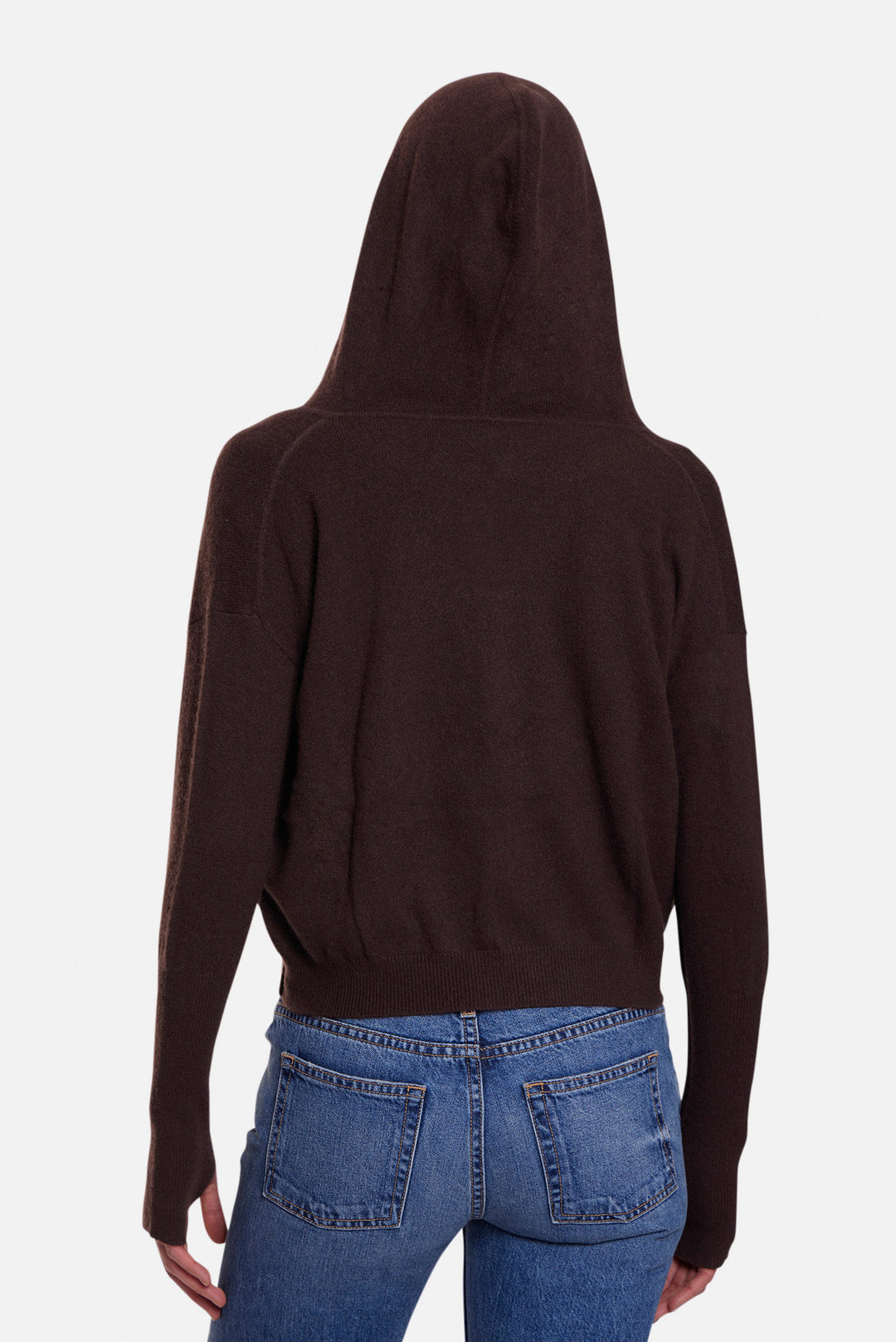Amy Cashmere Zip Hoodie Brown