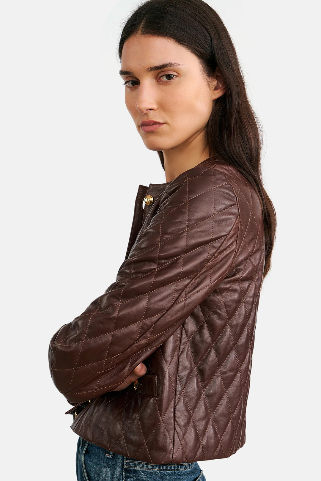Amy Leather Jacket Bordeaux