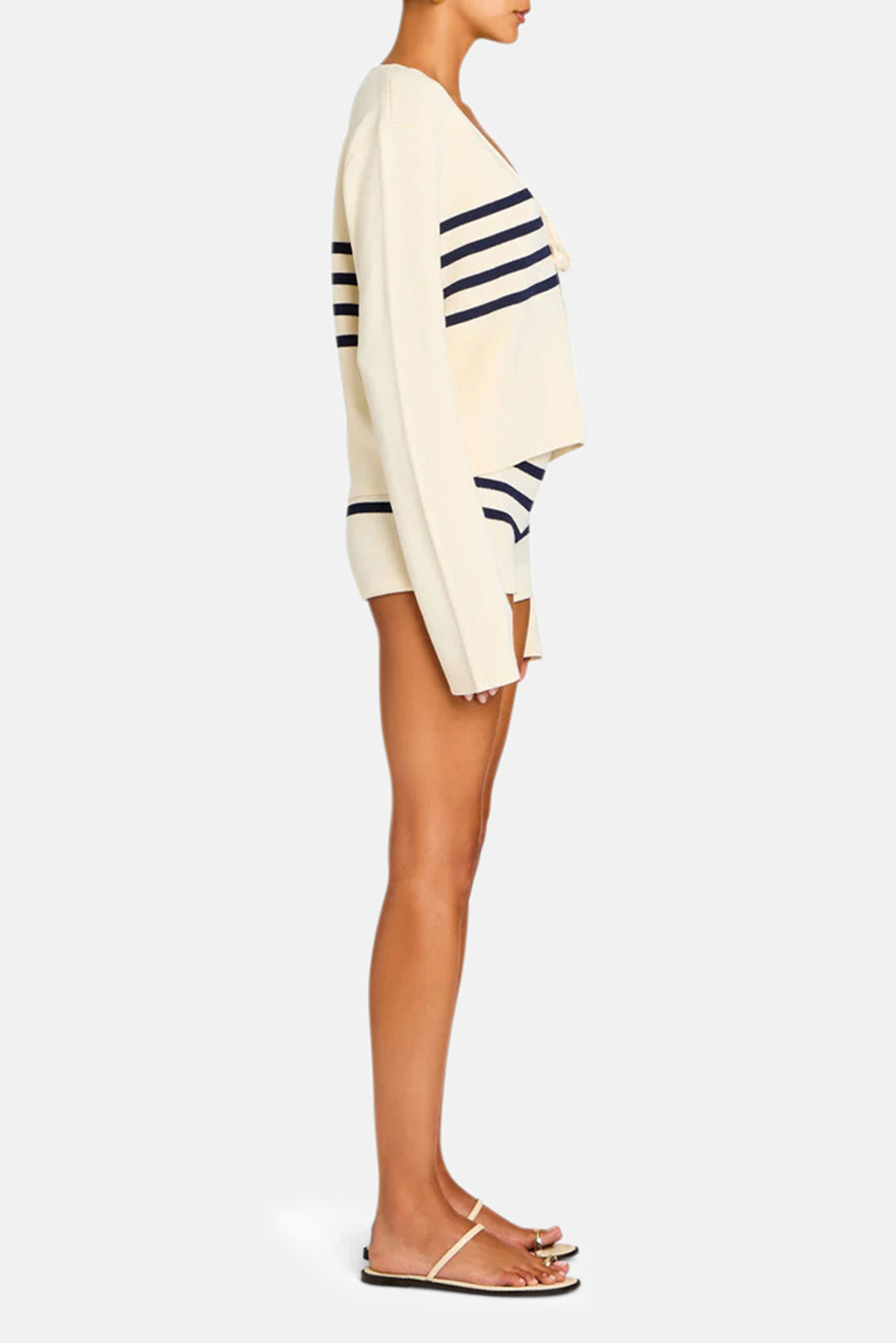 Andrie Knit Short Eggshell/Navy