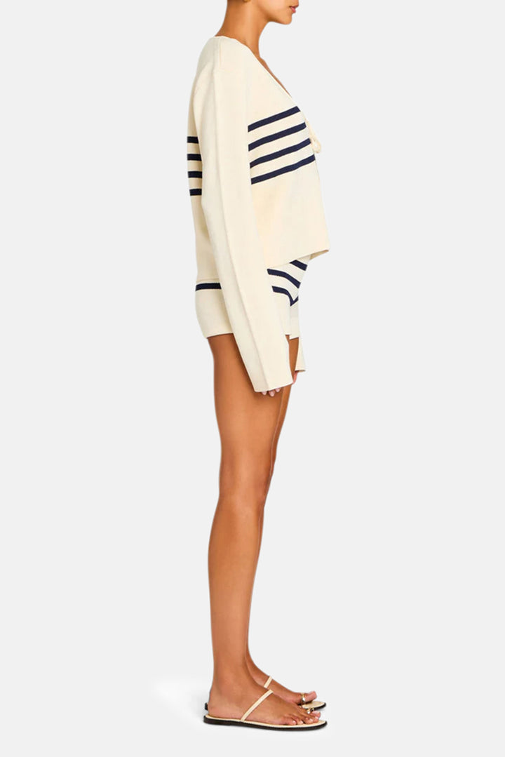 Andrie Knit Short Eggshell/Navy