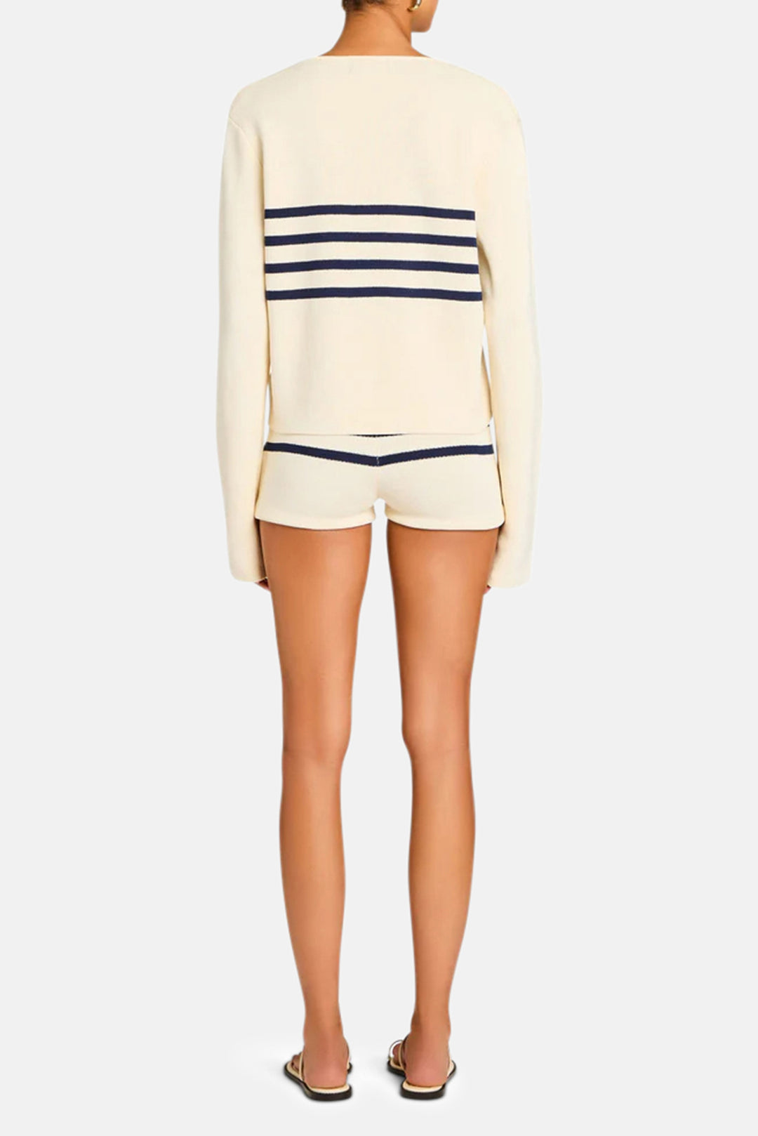 Andrie Knit Short Eggshell/Navy