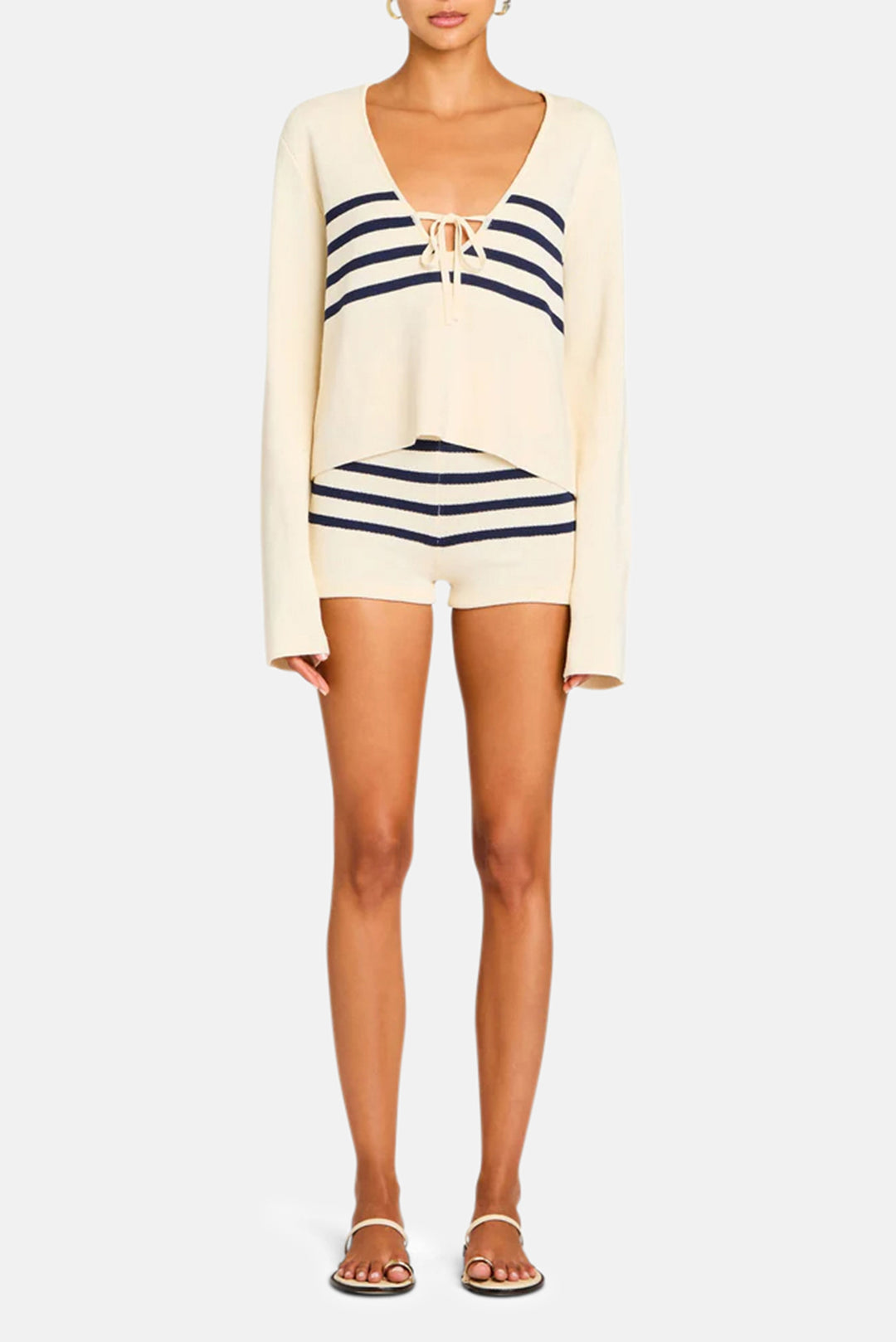 Andrie Knit Short Eggshell/Navy