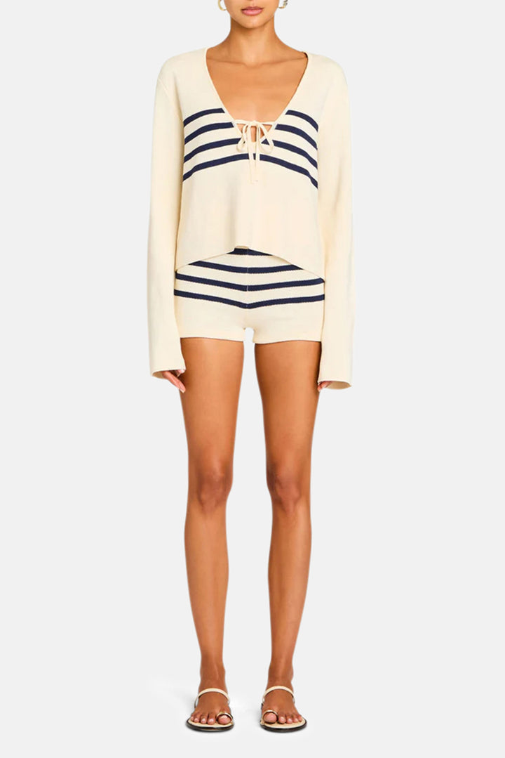 Andrie Knit Short Eggshell/Navy