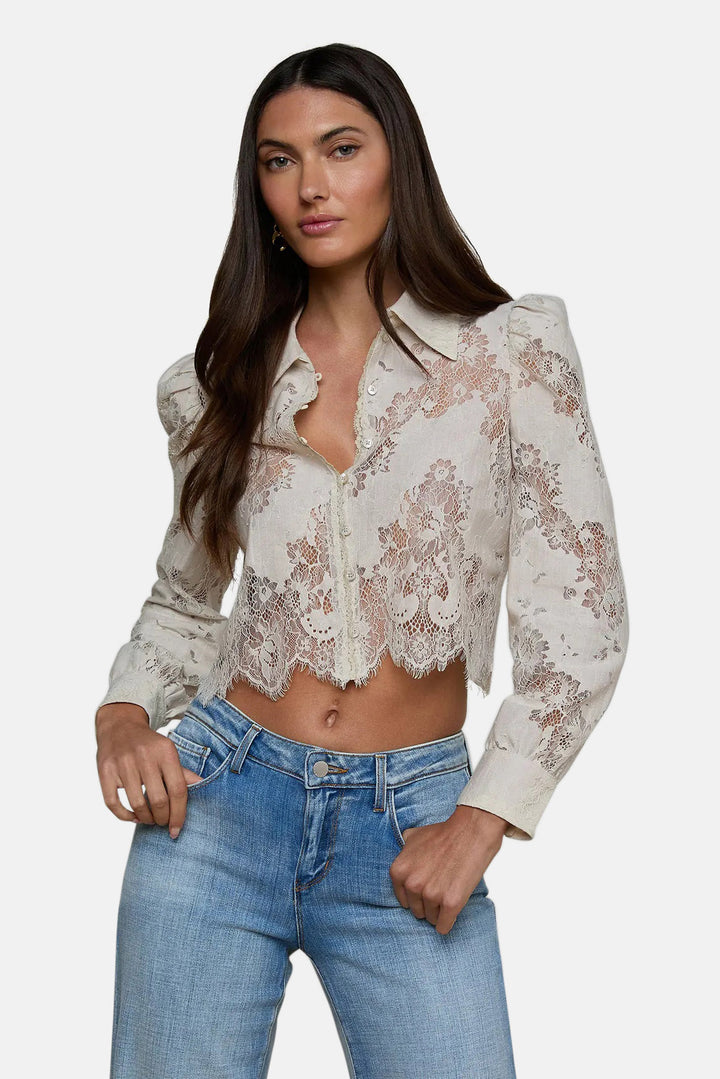 Anita Lace Blouse Champagne