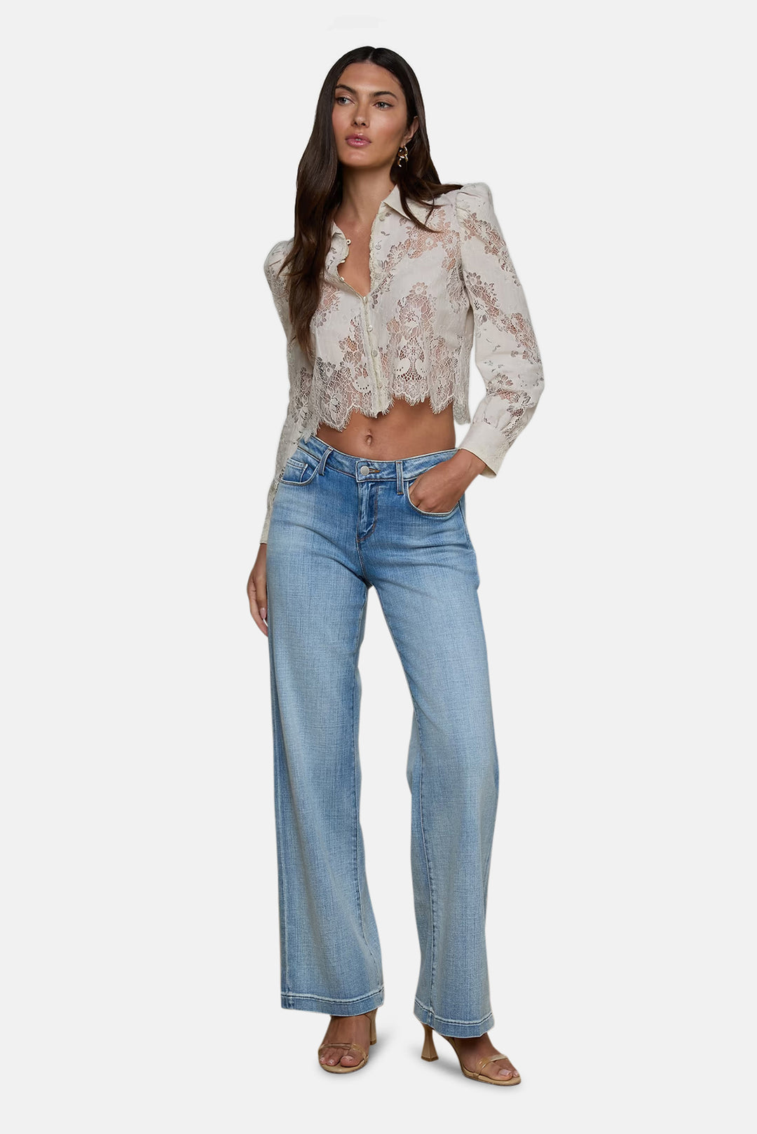 Anita Lace Blouse Champagne